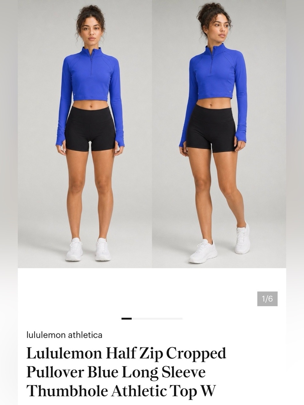 lululemon athletica Royal Blue Ribbed Half-Zip Pullover